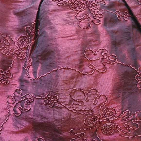 Toddler Dress Size 2T, Jenny and Me Infant Dress Burgundy Floral Belted Bow EUC - Picture 3 of 5